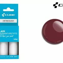 Cube Lackreparaturstift Set RED Glossy -Cube Fahrradladen 2387
