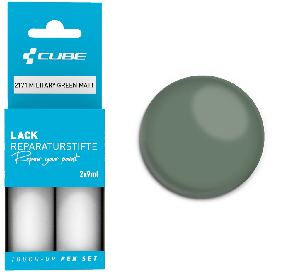Cube Lackreparaturstift Set MILITARY GREEN Matt 1 Cube Lackreparaturstift Set MILITARY GREEN Matt