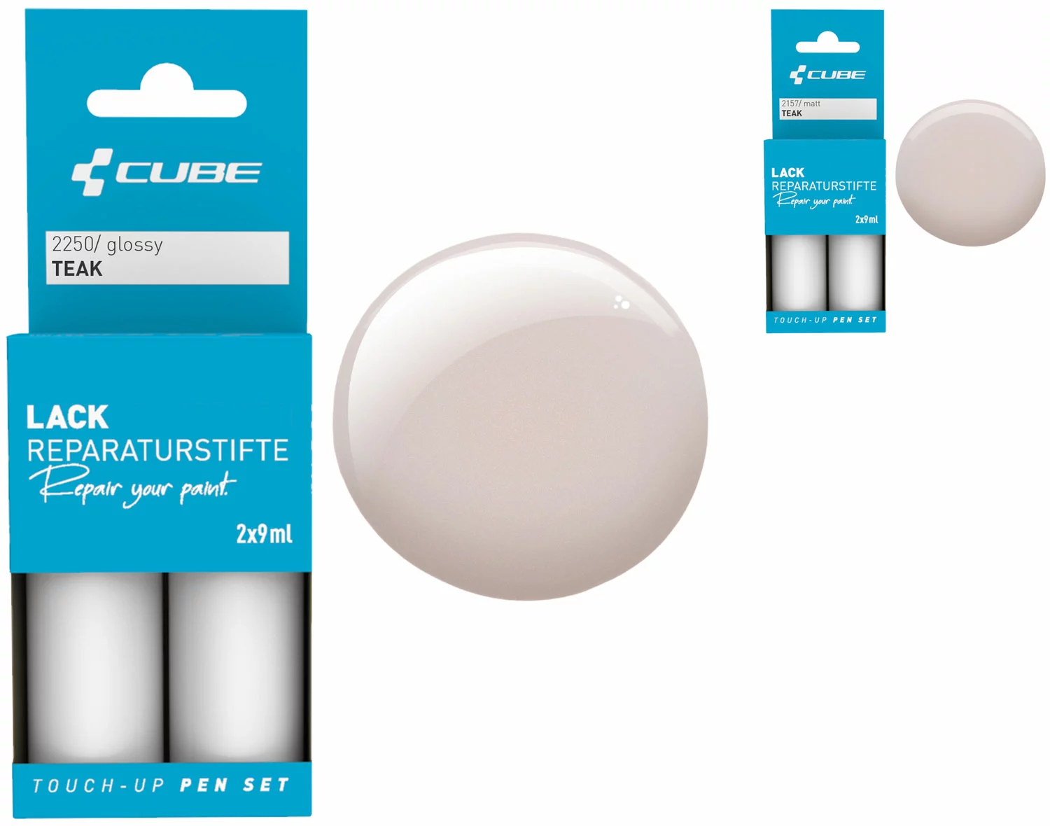 Cube Lackreparaturstift Set TEAK 1 Cube Lackreparaturstift Set TEAK