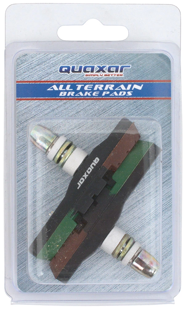 Quaxar Triple V-Brake Color 70mm Bremsschuhe Schwarz 2 Quaxar Triple V-Brake Color 70mm Bremsschuhe Schwarz – Bild 2