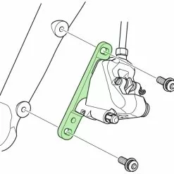 Shimano Flat-Mount Adapter Für VR 140/160mm Bremsscheibe -Cube Fahrradladen Shimano Adapter Flat Mount VR auf Flat Mount 140 160mm Y8N230000 c